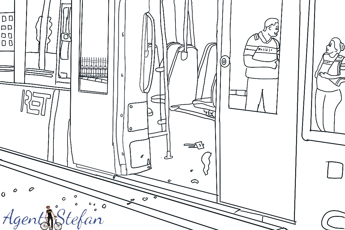 Voorbeeld van kleurplaat Metro Incident